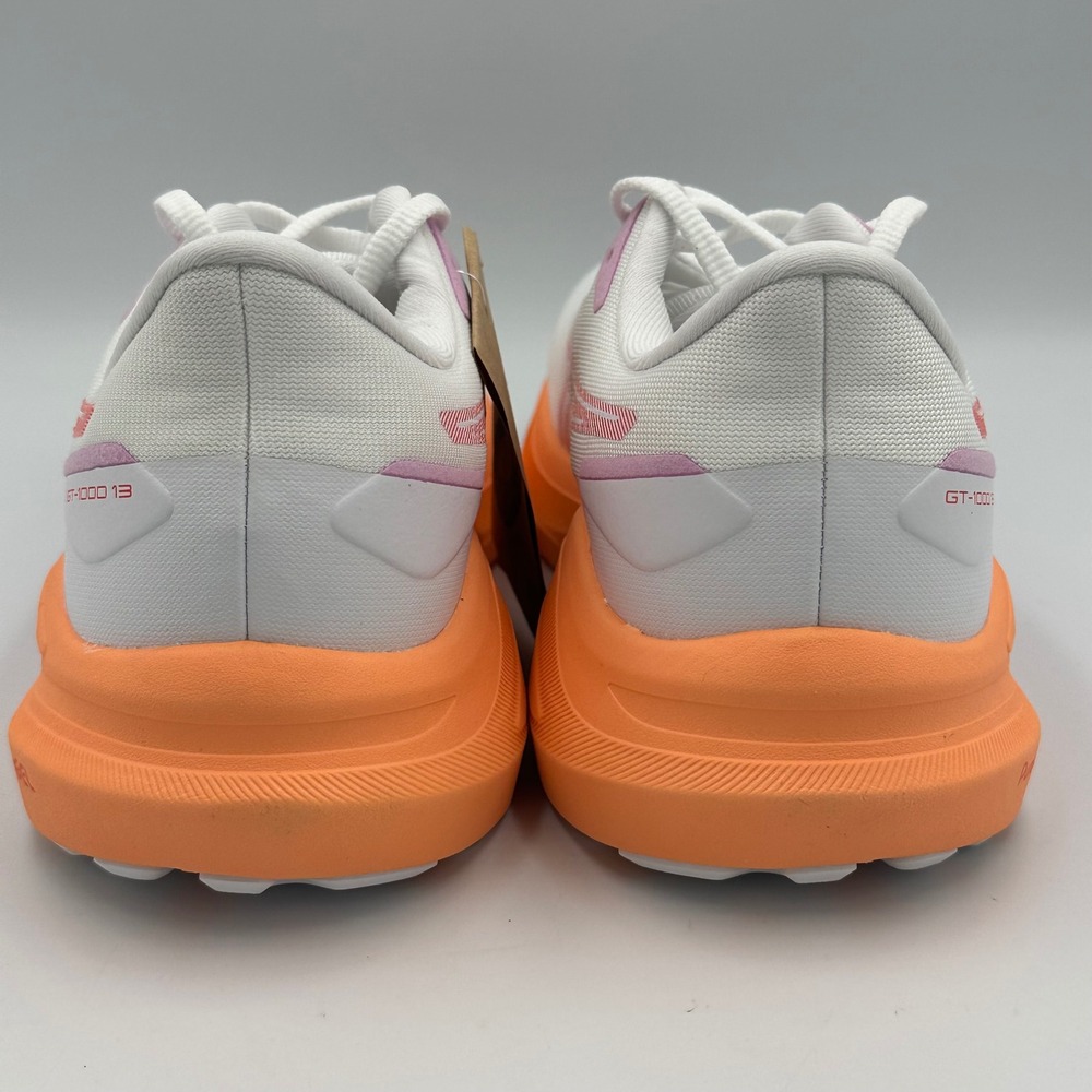 ASICS GT-1000 13 FlyteFoam PureGEL White Coral Reef Women 9.5 Running NIB‎ Shoes - Picture 8 of 11
